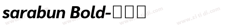 sarabun Bold字体转换